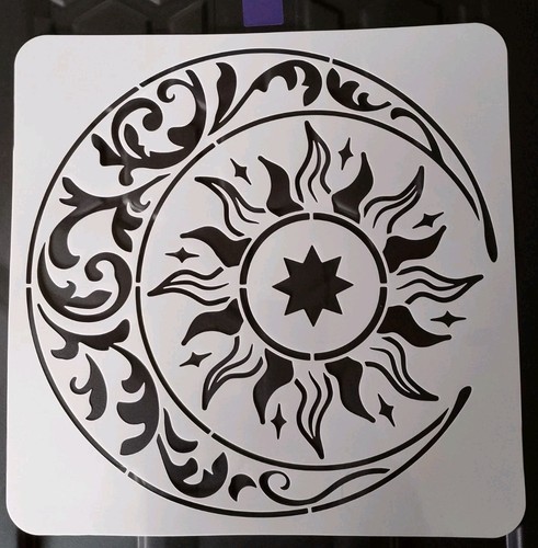 Grande sole luna stencil - luna,