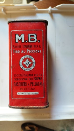 Antica latta polvere sparo - latta, da