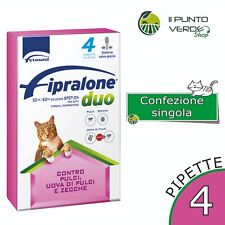 Fipralone DUO antiparassitario SPOT-ON 4 PIPETTE per GATTI contro PULCI e ZECCHE