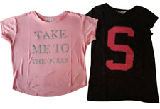 Lotto stock 2 t-shirt top maglie magliette H&M bimba bambina 12/14 anni