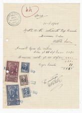 Fattura Borgosesia Legna da Ardere Mazza & Piletta 1943 QX1645