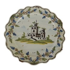 Piatto Antico in Maiolica Manifattura di Pavia Italia XVIII Secolo