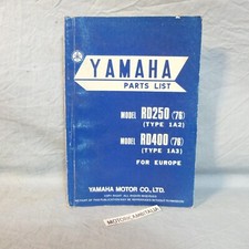 Per Yamaha rd 250 rd400 part list book manual manuale catalogo ricambi 1975 moto