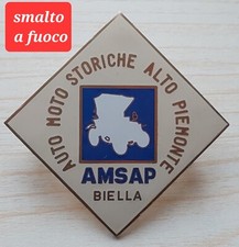 EMBLEMA AUTOMOBILISTICA PUBBLICITARIO AUTO MOTO STORICHE PIEMONTE AMSAP BIELLA