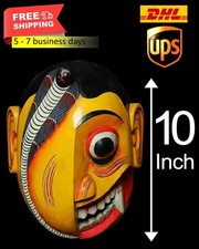 Maschera Diavolo Cobra in Legno 10 Pollici Artigianale Unica dallo Sri Lanka | Tradizionale