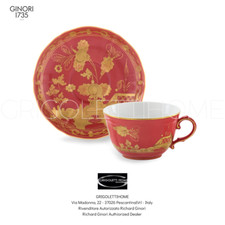 Richard Ginori - Oriente Italiano Rubrum - Tazza tè con piatto - 220 ml