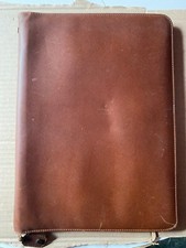 Cartella vintage in pelle con porta documenti marca John Sterling