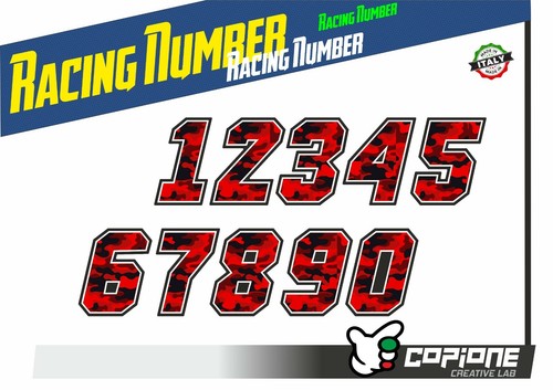 Adesivo numero moto auto cross - numero,