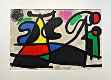 Joan Miro litografia a colori originale di Derriére Le Miroir n. 186, 1970