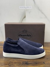 Church’s Newport Slip On  In Suede  Blu  Luxury Uomo 41