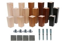 Mobili in legno piedi quadrati conici gambe faggio per divano sgabello 4'' - 10'' M8