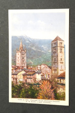 a) Susa- Paesaggio con antichissimi Campanili S. Giusto e della "Forchetta". N.V