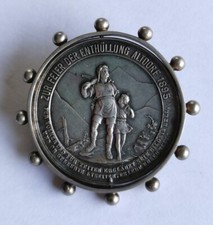 Medaglia Svizzera Argento Spilla 1895 Altdorf commemorativa Guglielmo tell medal