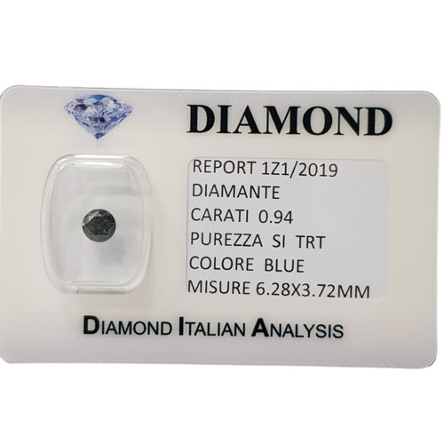 Diamante round blu - round,