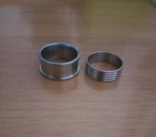 2 Anelli, In'acciaio  inossidabile, Alla Feshion, Stile Camorrista, Da Uomo