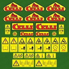 Adesivi di ricambio per macchine agricole Celli / attrezzi da trattore