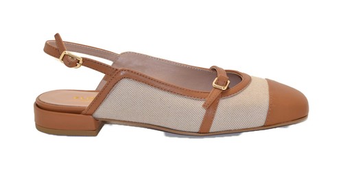 Ballerina con laccetto cuoio - con,