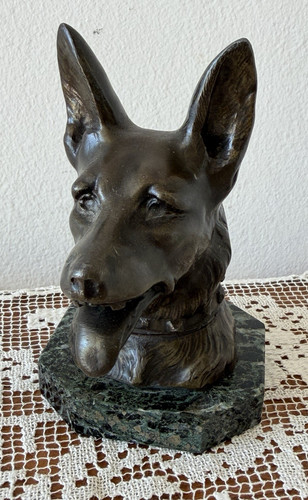 Antico fermacarte cane lupo - fermacarte,