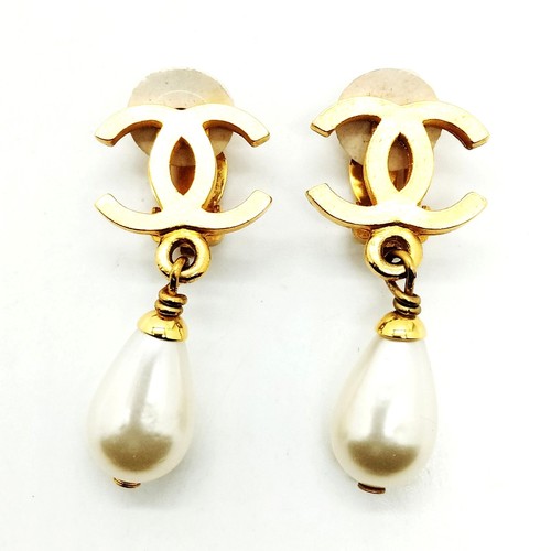 Orecchini chanel oro - chanel, bianco