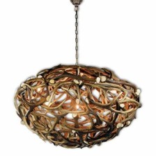 Lampadario con vere corna di