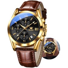 Reloj De Cuero Marron Con