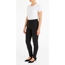 Max Mara Pantalone Donna Nero Slim Fit Elegante Con Elastico Sottopiede Staffa