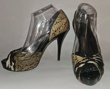 Guess Pelle di Serpente con Punta Mimetica Avvolgente Tacchi a Stiletto Taglia 7,5M