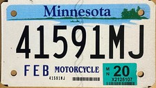 TARGA MOTO Originale Americana MINNESOTA "Stato dei 10.000 Laghi" Harley Indian