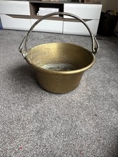 Grande pentola francese in rame con favoloso manico in ferro battuto molto pesante 