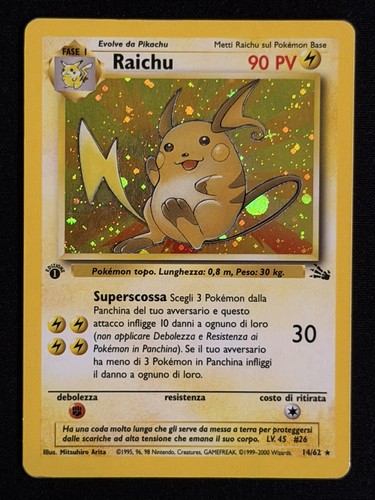 Pokémon raichu holo fossil - raichu,
