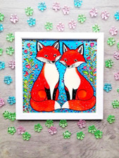 Quadro originale naif coppia