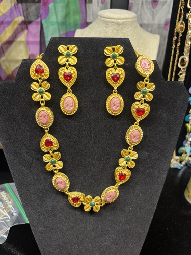 Set gioielli cammeo rosa - , tono