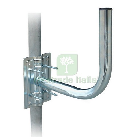 1pz supporto curvo palo muro - 1pz,