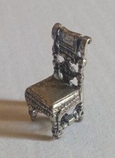 Sedia vintage argento massiccio sedia argento miniatura Hallmarked
