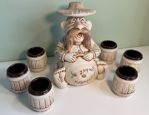 Decanter uomo ceramica argilla