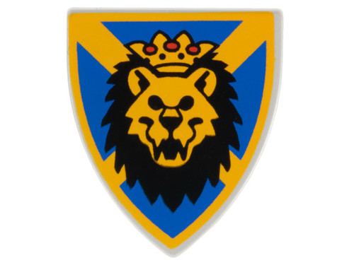 Lego scudo triangolare - triangolare, leone