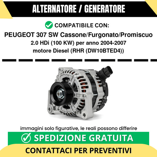 Alternatore peugeot 307 - alternatore, sw