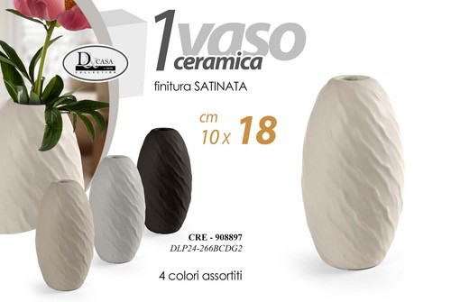 Vaso fiori satinato design - vaso,