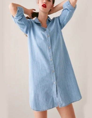 Abito camicia zara chambray - abito,