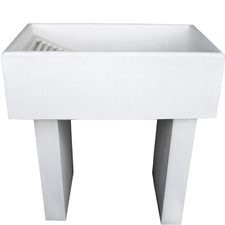 Pilozza Lavatoio Ostuni Bianco 84 x 50 x H.28 cm Con Piedi 10 x 40 x H 60 cm