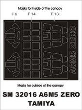 Montex 1/32 A6M5 Zero - Set di mini maschere di vernice (SM32016)