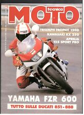 MOTO TECNICA 6/1992 KAWASAKI KX 250-TRIUMPH TROPHY 1200-APRILIA 125 SPORT-YAMAHA