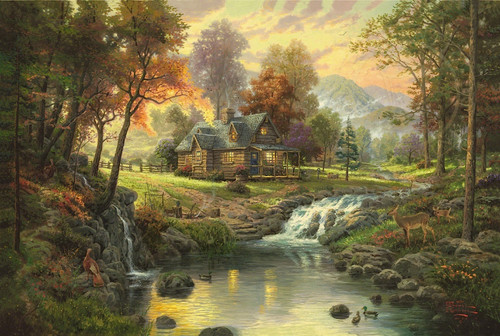 Thomas kinkade mountain - thomas,
