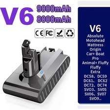 9000 mAh per Dyson V6 6AH