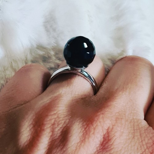 Anello argento 925 onice - in,