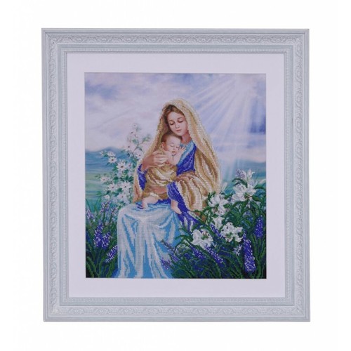 Kit ricamo perline madonna - kit,