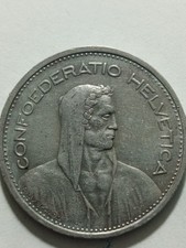 SVIZZERA 1952 - 5 FRANCHI