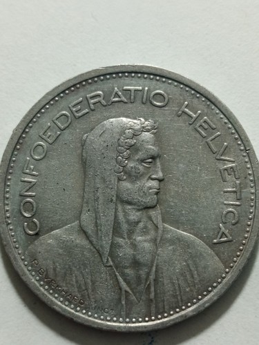 Svizzera 1952 5 franchi - -,