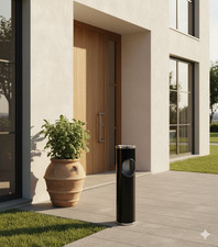 Posacenere a Colonna Esterno/Interno Cestino Gettacarte Design Nero