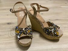 DIVINE FOLLIE scarpe sandali donna zeppa corda plateaux - n. 38 - colore beige